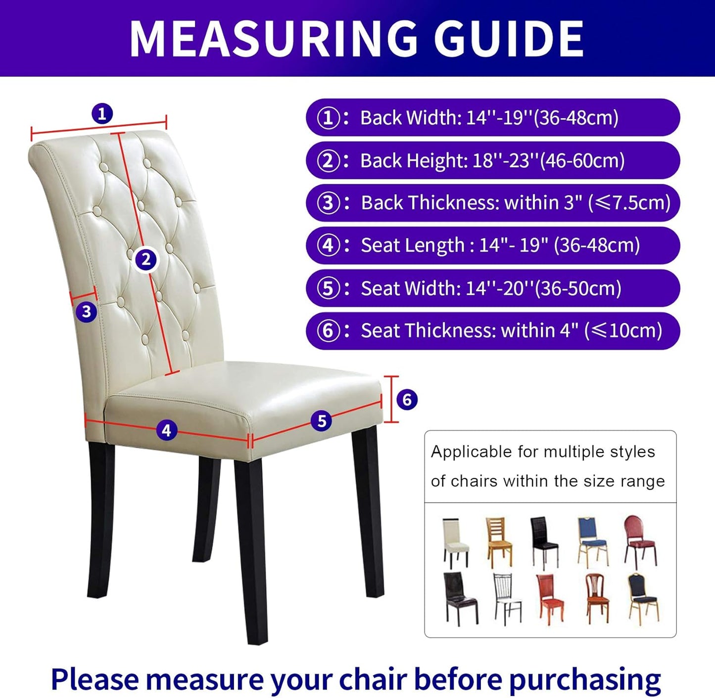Howhic Stretch Chair Covers for Dining Room Set of 6, Removable Washable Dining Room Chair Covers, Dining Chair Slipcovers Seat Protector, Great Home Decor and Banquet Upholstery (Tan, 6 Pack)