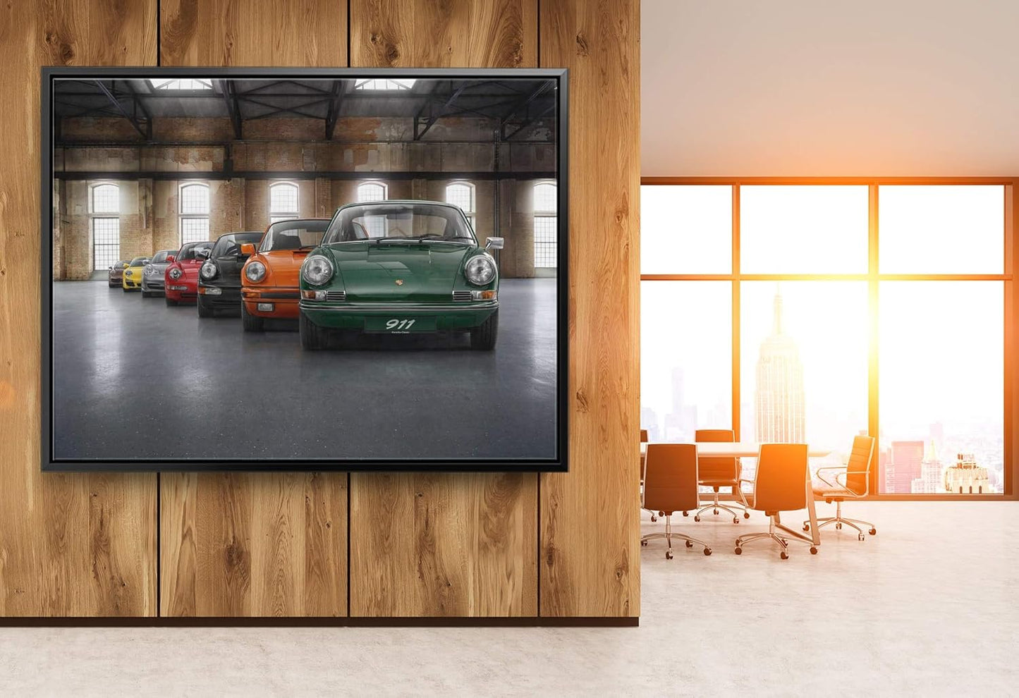Porsche Car 911 Color Revolution Canvas Art Print Picture Wall Home Decor - Various Sizes (60in x 40in Gallery Wrapped)