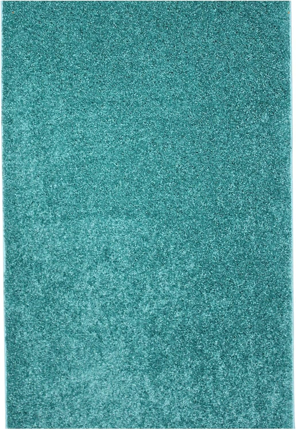 KOECKRITZ Soft and Colorful Kids Classroom Area Rugs (Passes Flammability Pill Test) Many Sizes and Bright Colors to Select from (9' x 12', Surf)