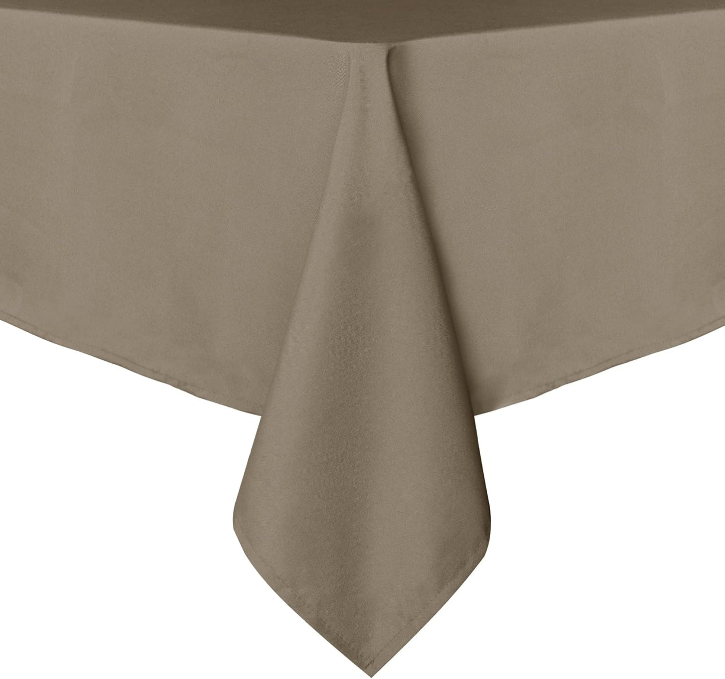 sancua Square Tablecloth - 70 x 70 Inch - Stain and Wrinkle Resistant Washable Polyester Table Cloth, Decorative Fabric Table Cover for Dining Tables, Buffet Parties and Camping, Taupe