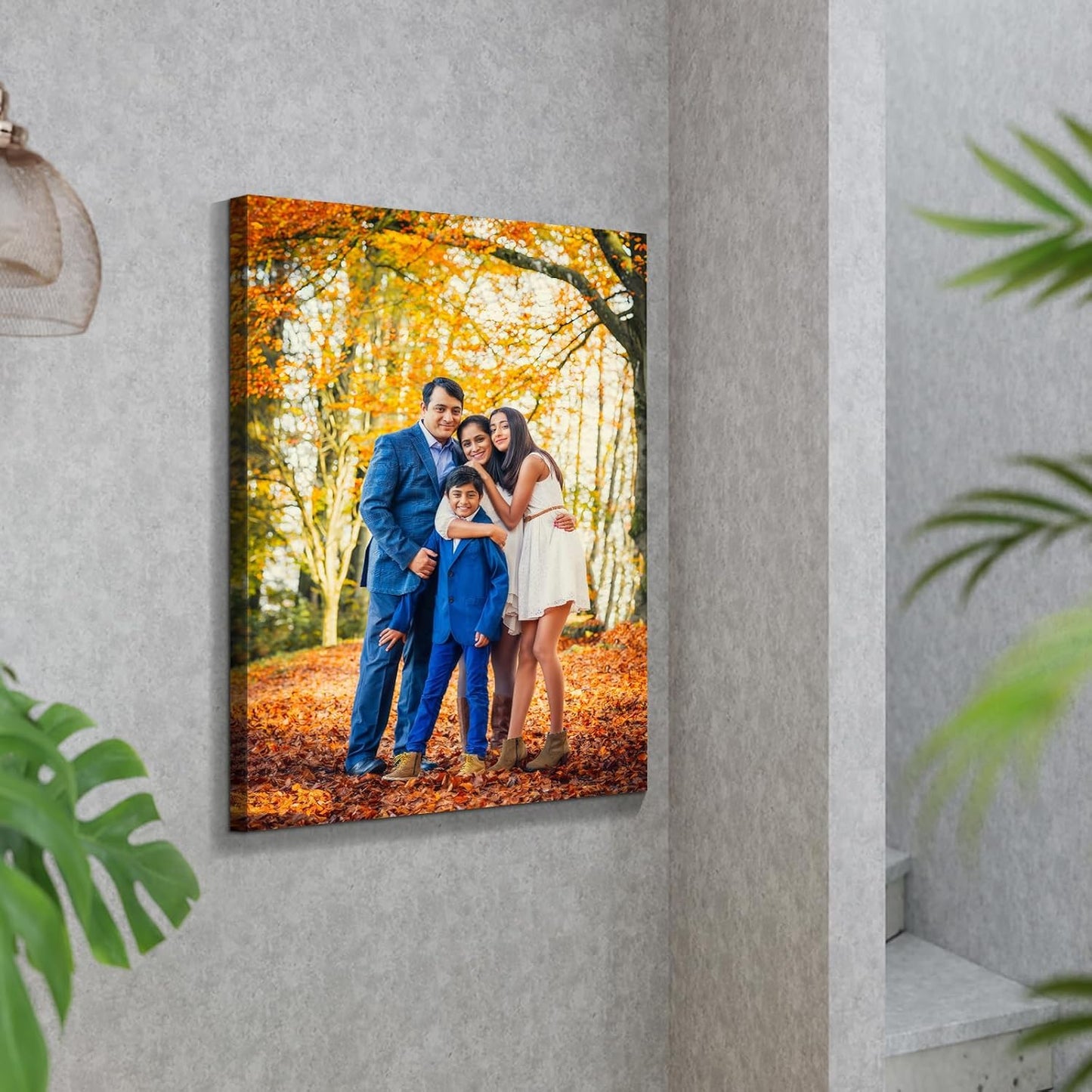 Wewejia Custom Canvas Prints with Your Photos for Family, 28x40inch Personalized Canvas Picture Wall Prints Best Custom Wall Decor for Living Room Bedroom Dining Room Office Easy to hang