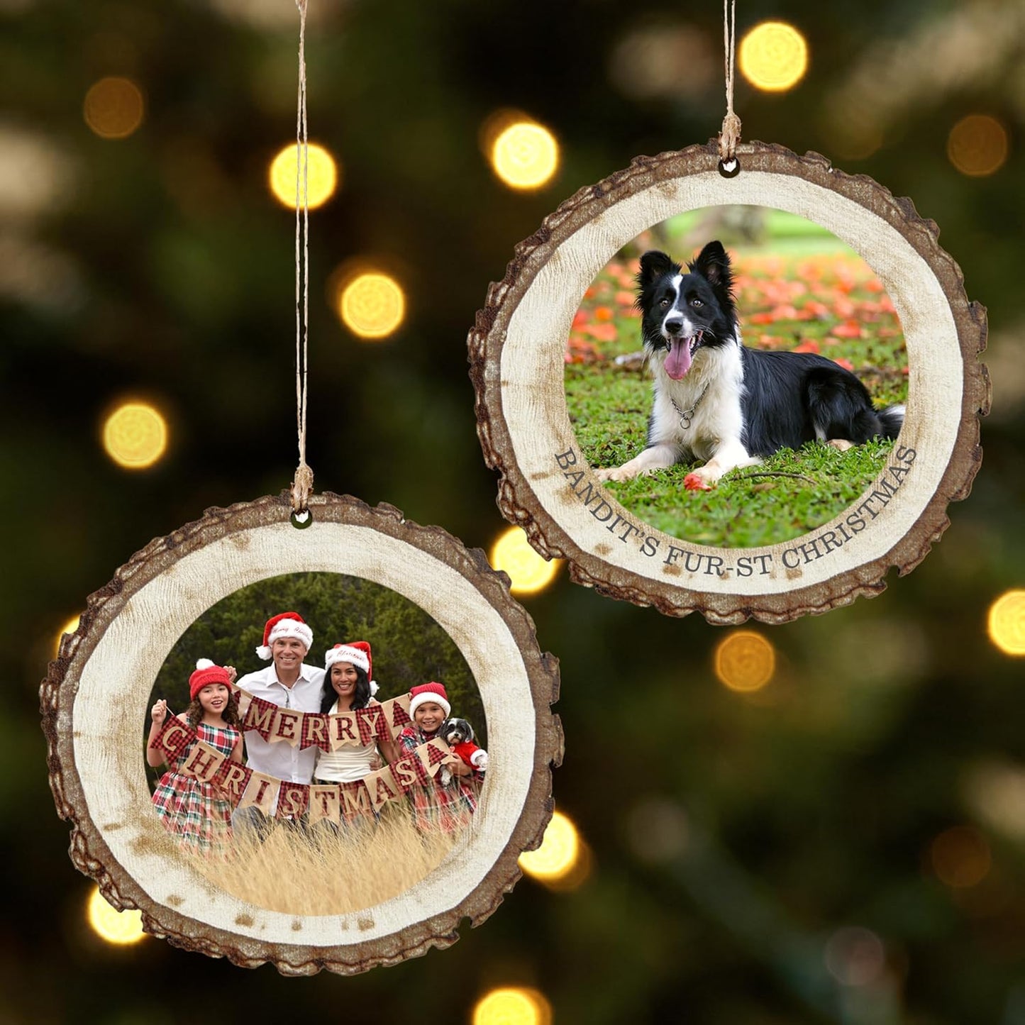 Let's Make Memories Personalized Photo Christmas Ornament - Decor - Customize Photo - 2025 Christmas Ornament - Round - with Message