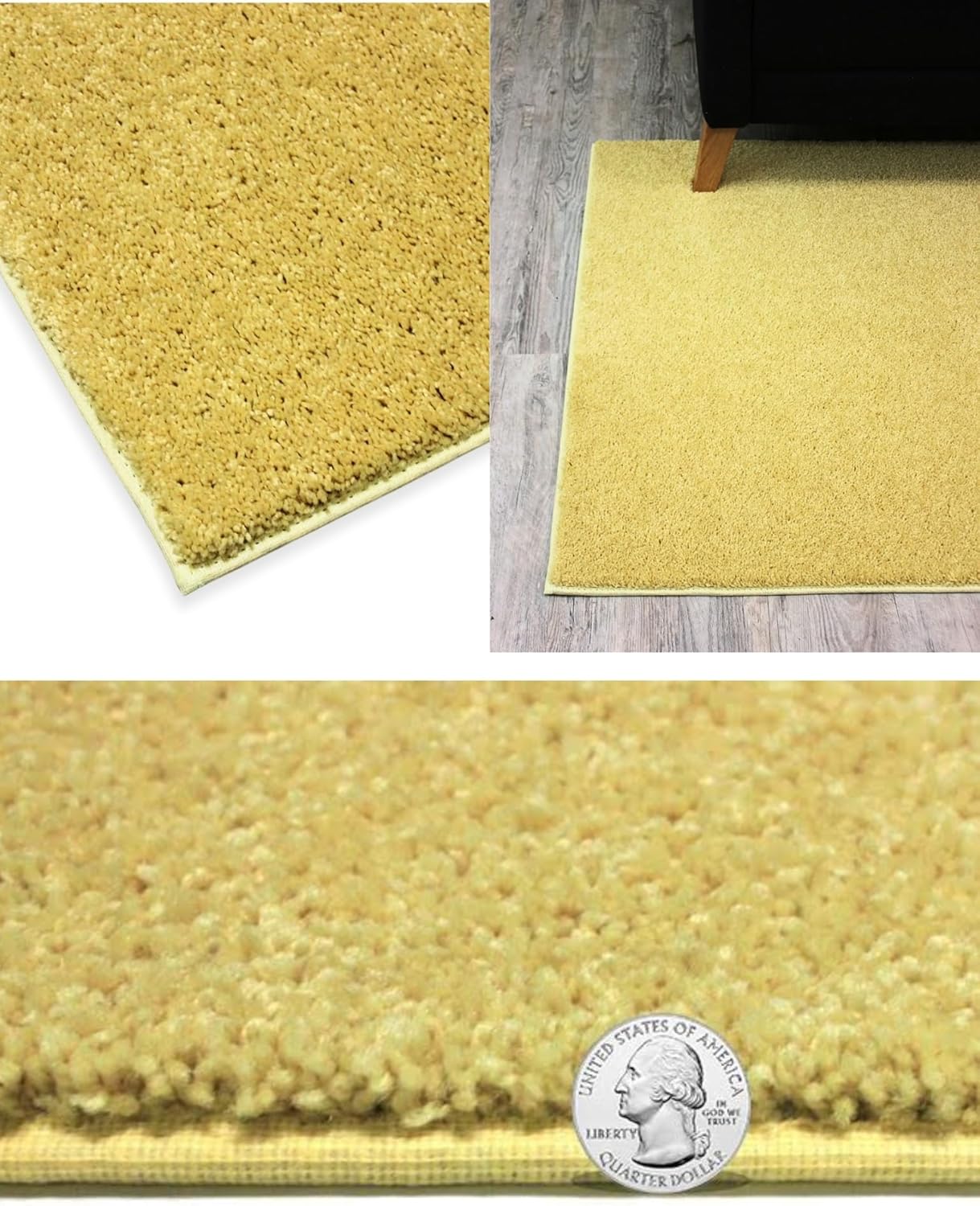 KOECKRITZ Soft and Colorful Kids Classroom Area Rugs (Passes Flammability Pill Test) Many Sizes and Bright Colors to Select from (8' x 10', Lemon)