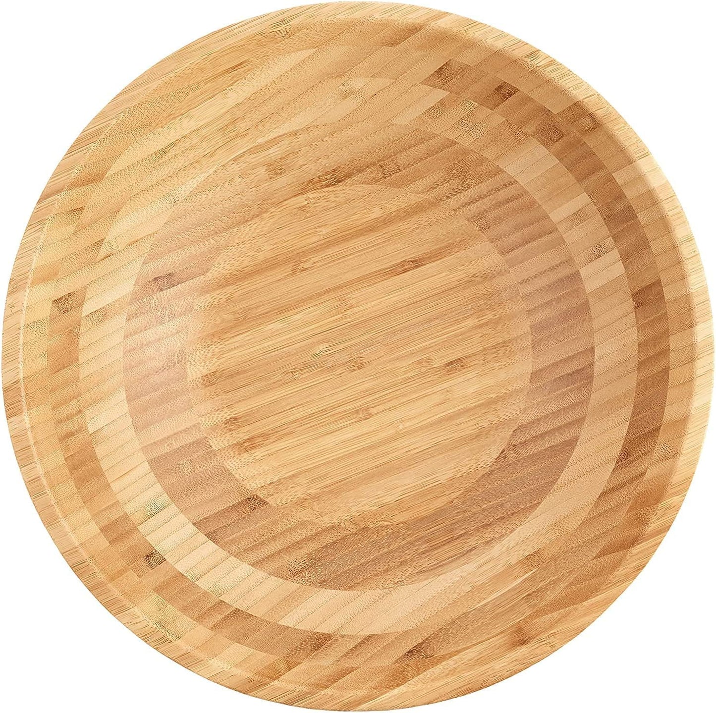 Lipper International Bamboo Wood Salad Bowls with Server Utensils, 7-Piece Set, Assorted Sizes