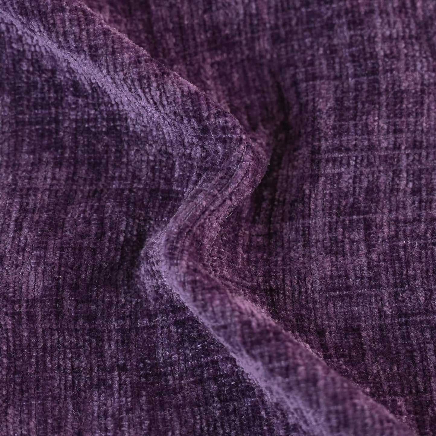 CaliTime Throw Pillow Covers Decorative 18 X 18 Inches Pack of 4 Cozy Chenille Cushion Cases for Couch Sofa Bed Living Room Home Plum Purple