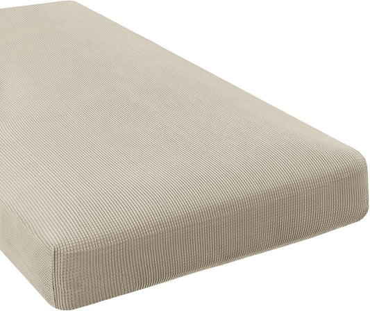 H.VERSAILTEX Super Stretch Individual Chaise Cover Sectional Couch Covers for L Shaped Sofa Both Left/Right Featuring Thick Jacquard Textured Twill Fabric (1 Piece Chaise Cover Large, Island Fossi)