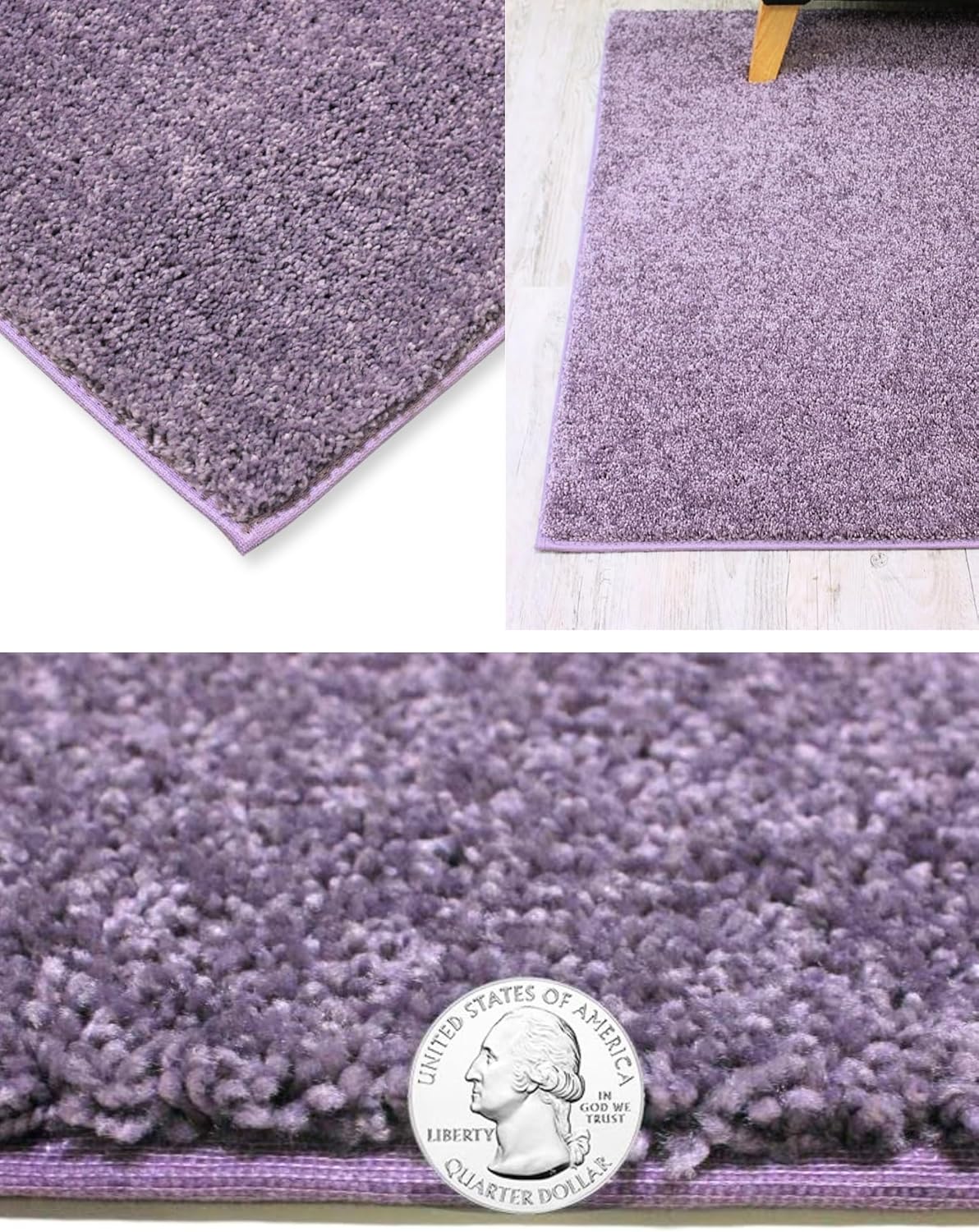 KOECKRITZ Soft and Colorful Kids Classroom Area Rugs (Passes Flammability Pill Test) Many Sizes and Bright Colors to Select from (5' x 7', Lavender)