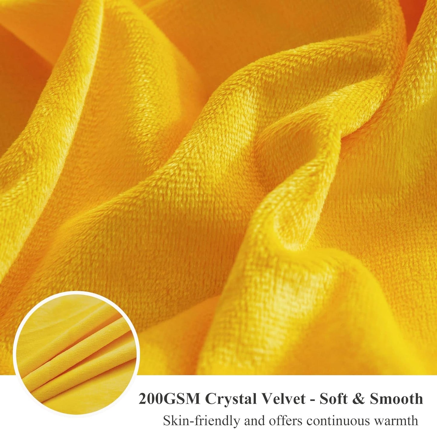 XeGe Luxury Faux Fur Throw, Yellow Soft 50x60 Fluffy Bed Blanket, Cozy Shaggy Plush Decorative Couch Throw, Cute Furry Fuzzy Lap Blanket for Kids Women Men Teen Girls Yellow
