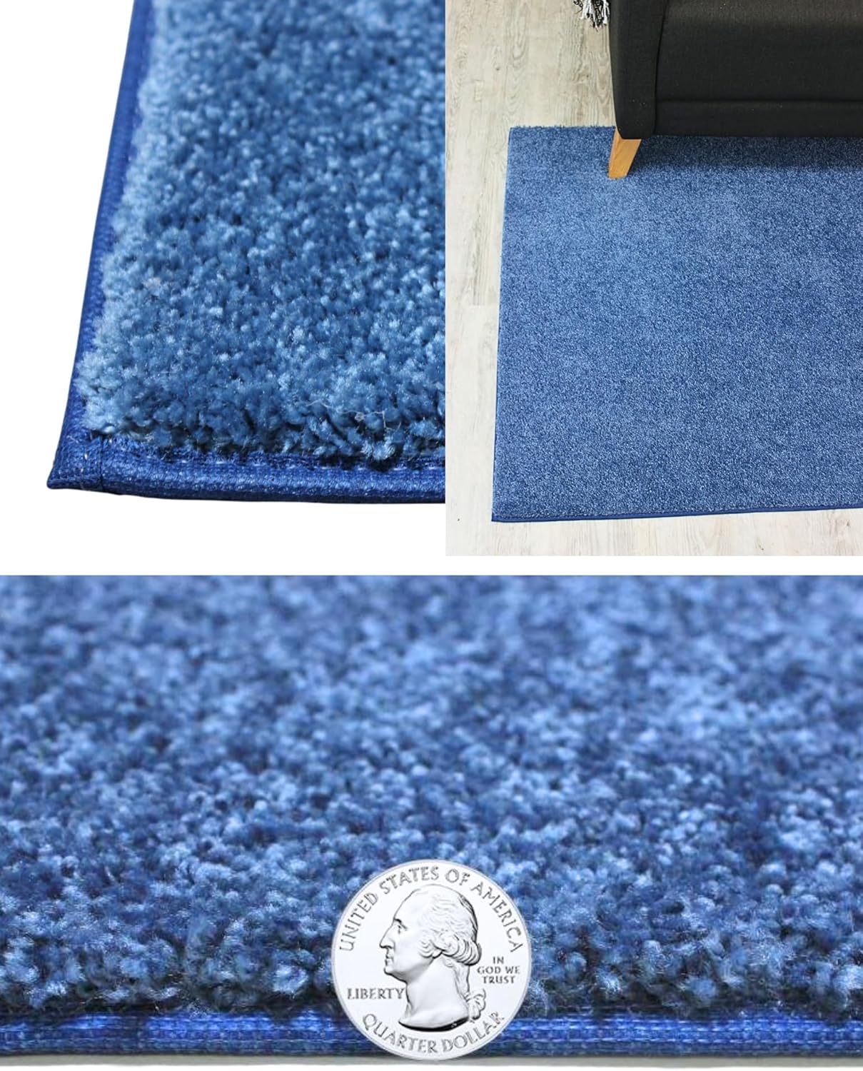 KOECKRITZ Soft and Colorful Kids Classroom Area Rugs (Passes Flammability Pill Test) Many Sizes and Bright Colors to Select from (7' x 7', Royal)