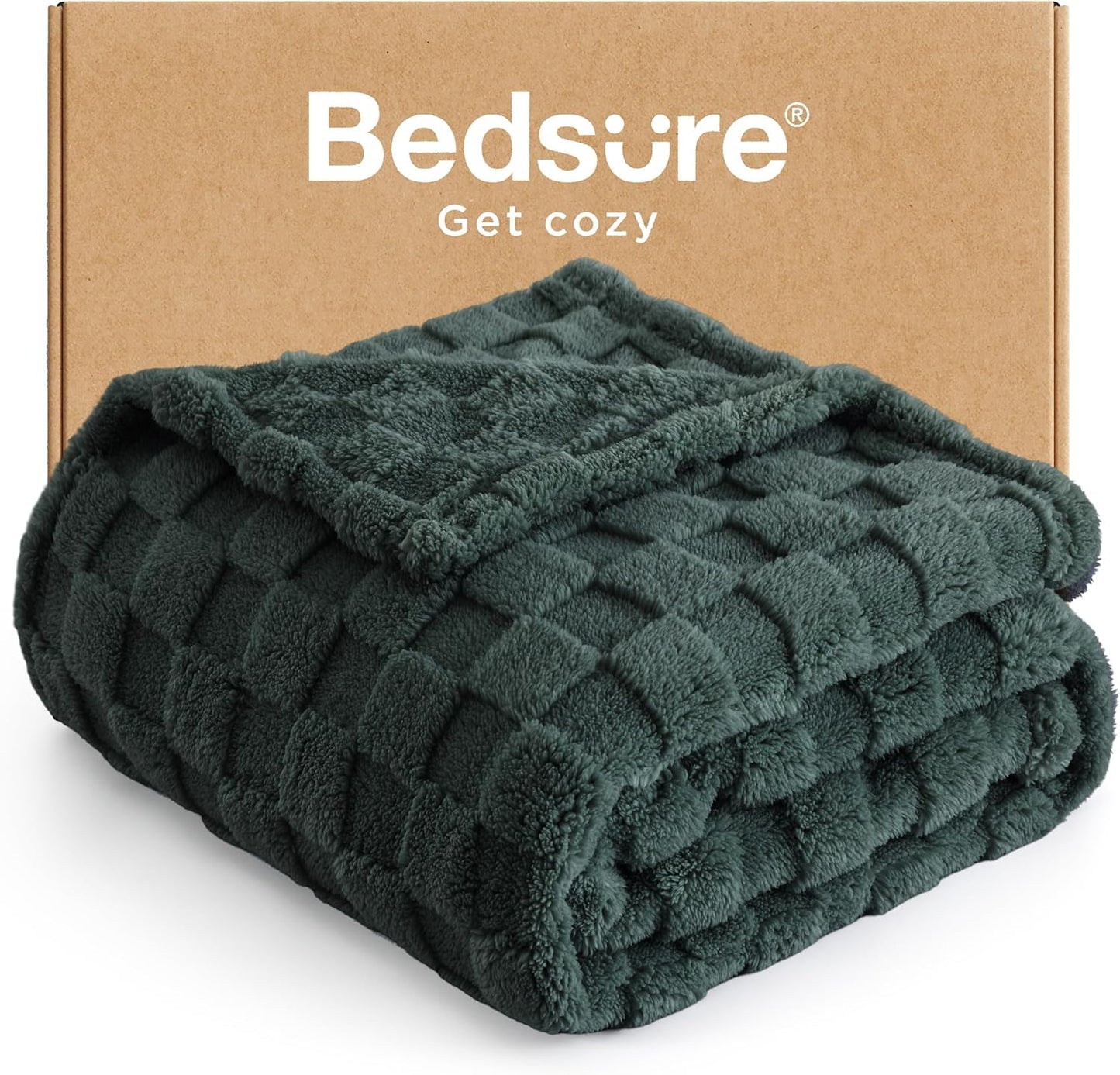 Bedsure GentleSoft Mallard Green Throw Blanket for Couch - Super Soft Cozy Blankets Gifts for Women Men Girls, Cute Small Fleece Throws for Bedroom Home Decor, 50x70 Inches