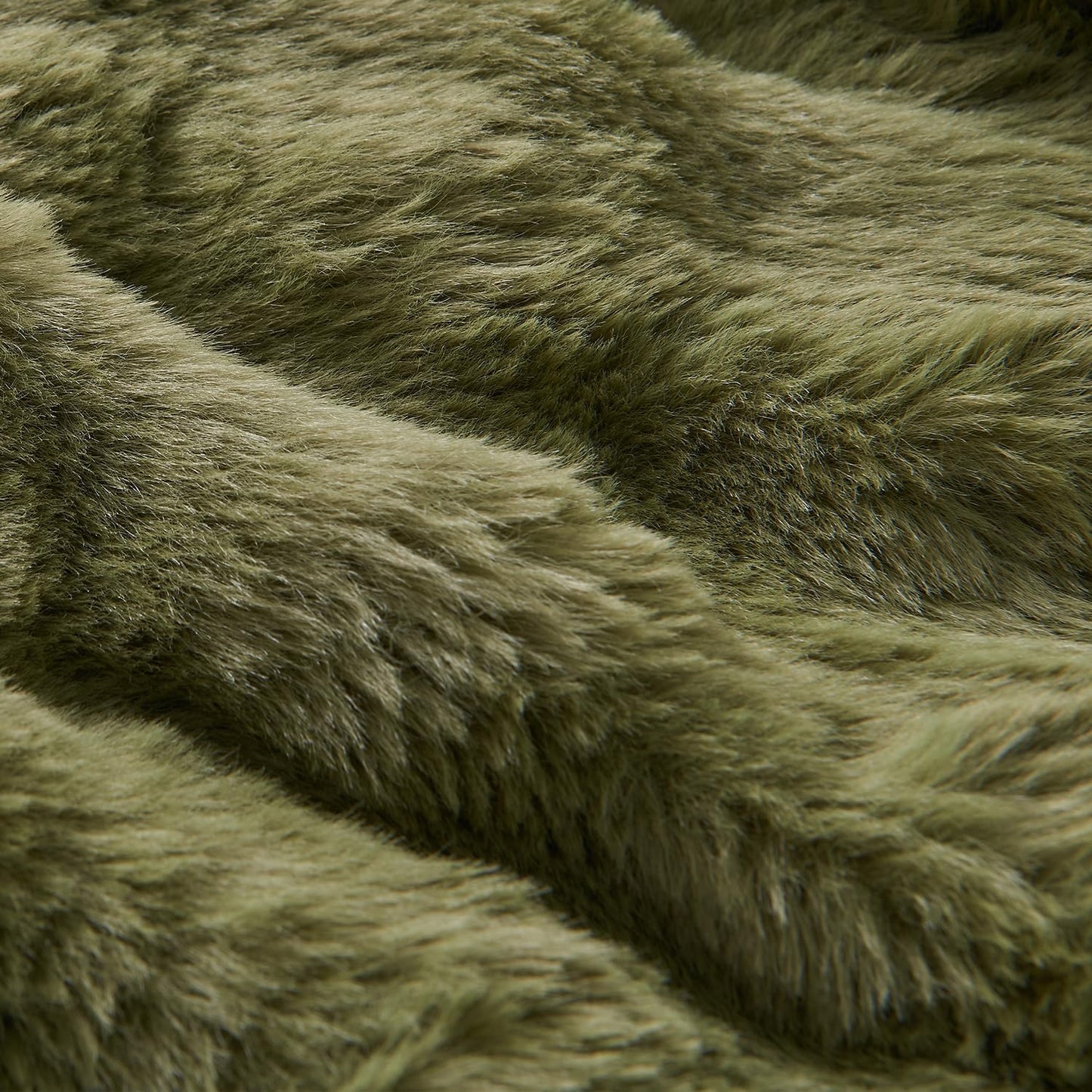 Lotus Karen Faux Fur Throw Blanket Dark Green - 800 GSM Bubble Rabbit Fluff Blanket for Couch Bed Sofa,Softest Fluffy Fuzzy Cozy Blanket,Thick Furry Plush Shaggy Warm Blankets for Women,60x80 Inches