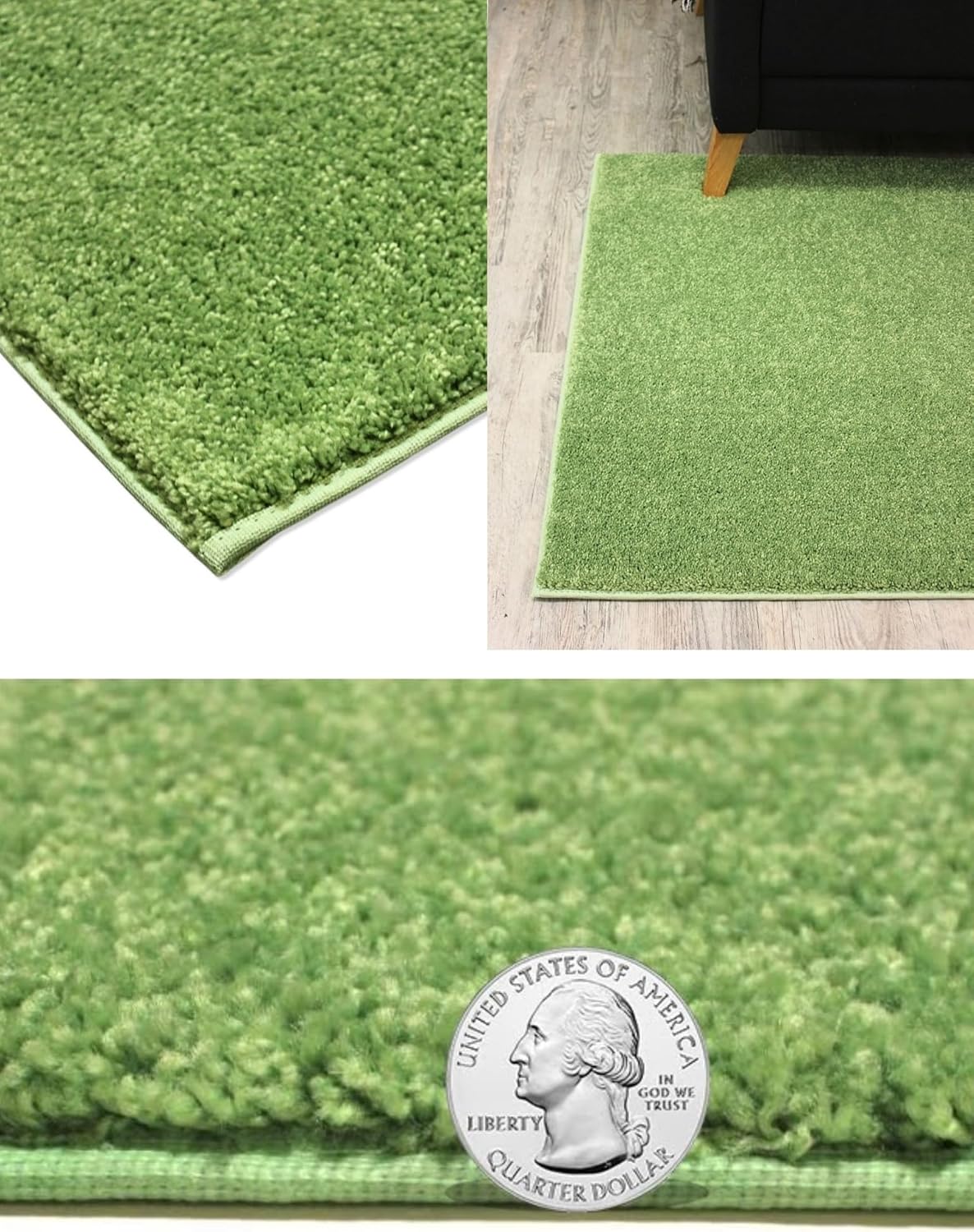 KOECKRITZ Soft and Colorful Kids Classroom Area Rugs (Passes Flammability Pill Test) Many Sizes and Bright Colors to Select from (12' x 12', Lime)