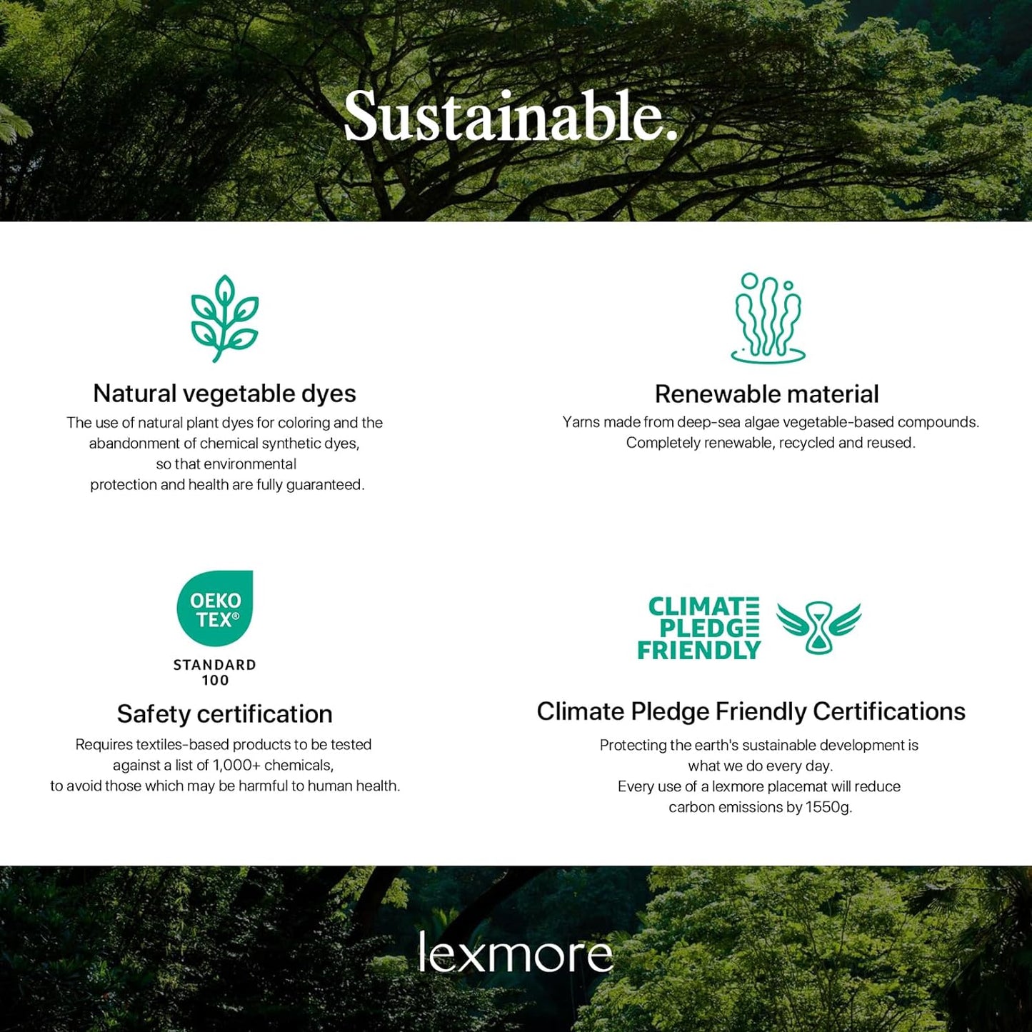 LEXMORE Placemats Set of 12 Vinyl/Plastic Woven Place Mats for Kitchen Table Indoor/Outdoor Washable Placemat Wipeable Dining Table Mats(G-Gold Cube)