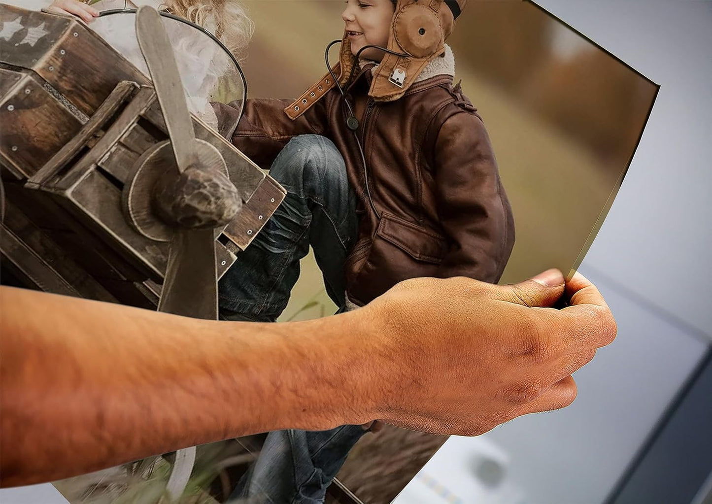 Personalized Custom Canvas Prints: Photo On Canvas (Light Brown, 8x8) Transform Your Photos into Stunning Framed Wall Art Digitally Printed Photo To Canvas Ideal for Home Decor, Gifts Keepsakes.