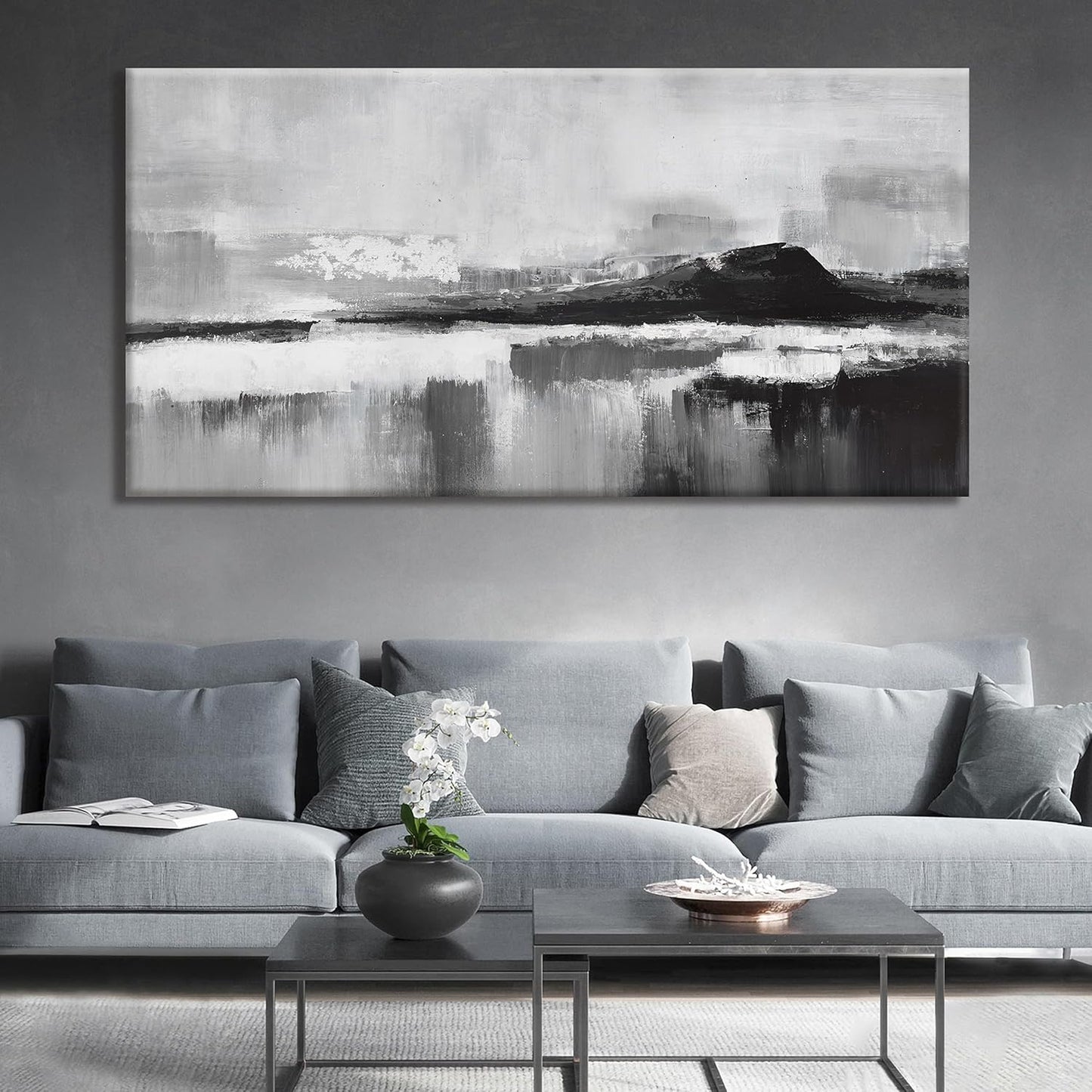 Abstract Wall Art Decor Large Home Decor Wall Art Prints Black and White Wall Decor Modern paintings Wall Decorations for Living Room Bedroom Kitchen Office 30"×60"