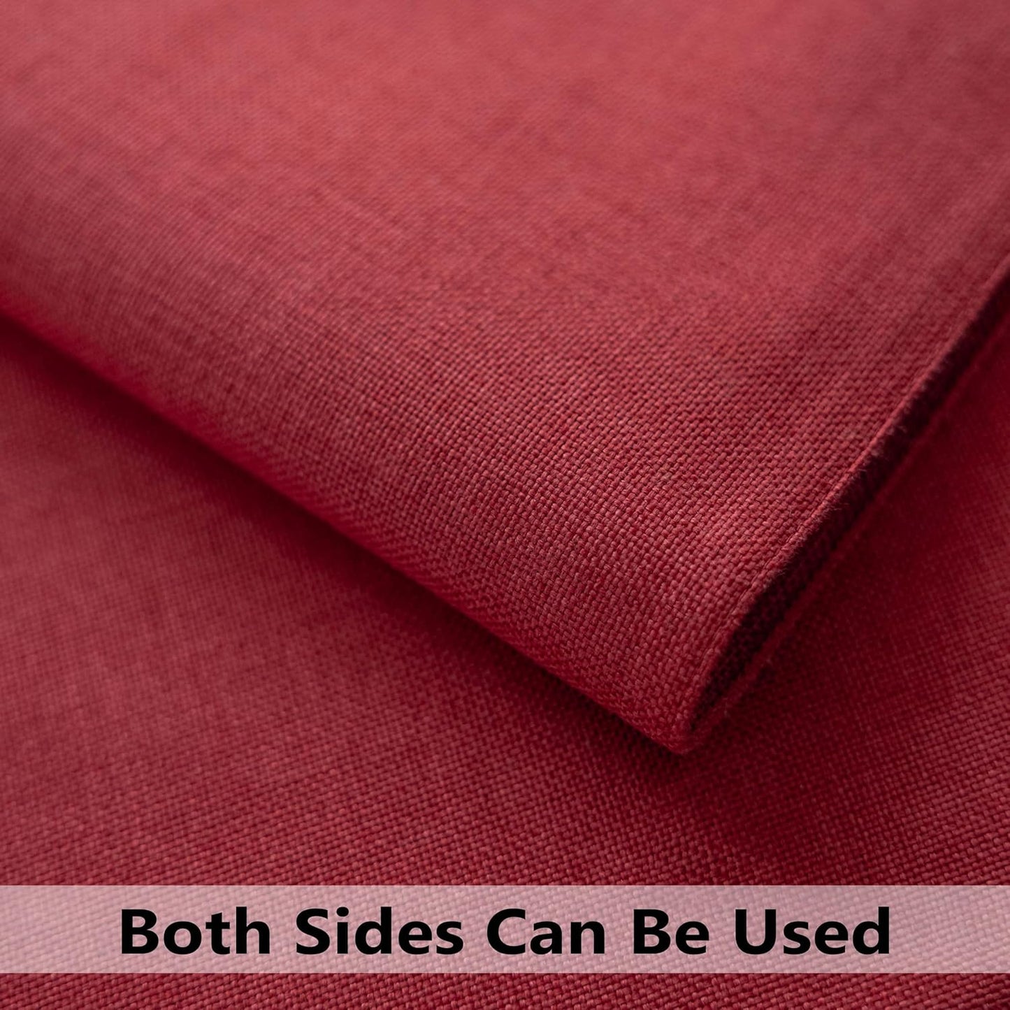 Demetex Red Placemats Set of 8 Fade Resistant Linen Placemats Modern Decorative Table Placemat for Christmas Holiday Wedding Birthday, 13x19 inch, Wine Red