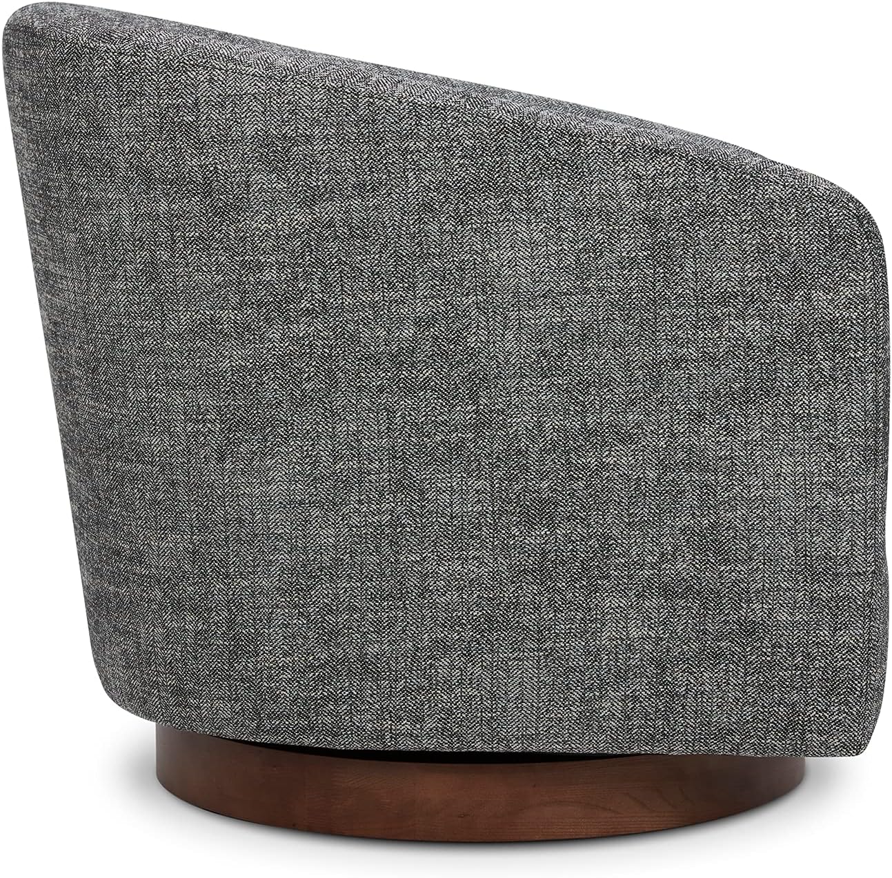 CHITA Swivel Accent Chair, FSC Certified Upholstered Fabric Barrel Chair for Living Room Set of 2, Fully Assembled, Dark Grey