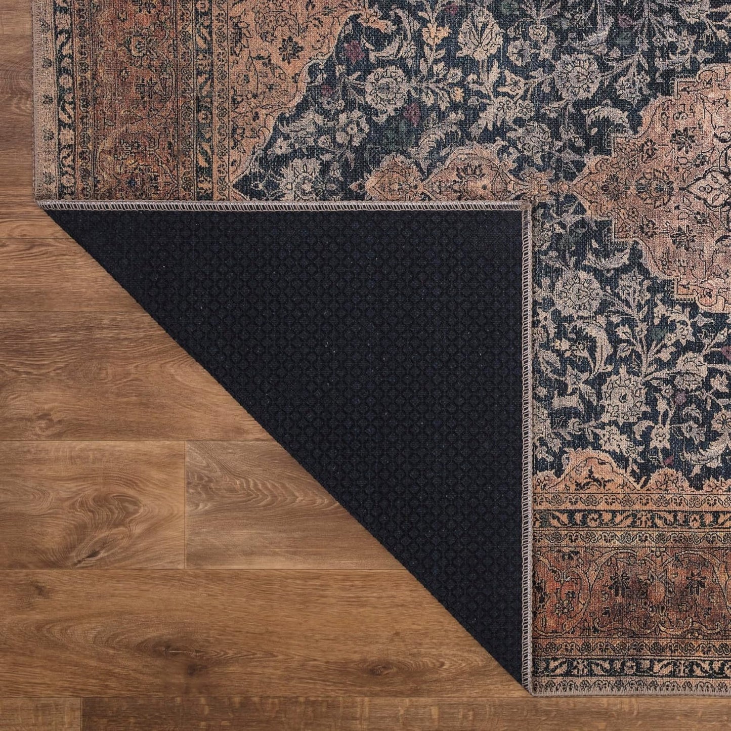Keen Home Design 6x9 Rug - Machine Washable Area Rug with Non-Slip Backing, Ideal for Living Room, Dining Room, Bedroom - Vintage, Easy Clean, Durable, Low Pile Rug - (6' x 9')