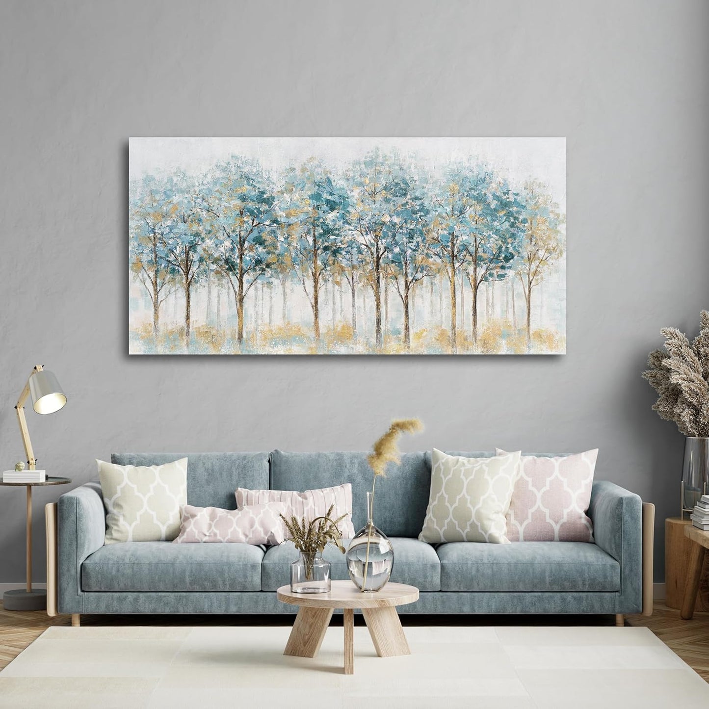 Belmrxne Tree of Life Wall Art Black and Gold Wall Decor Minimalist Canvas Painting Forest Artwork for Living Room Bedroom Dining Room Office Home Decor 20x40 inch