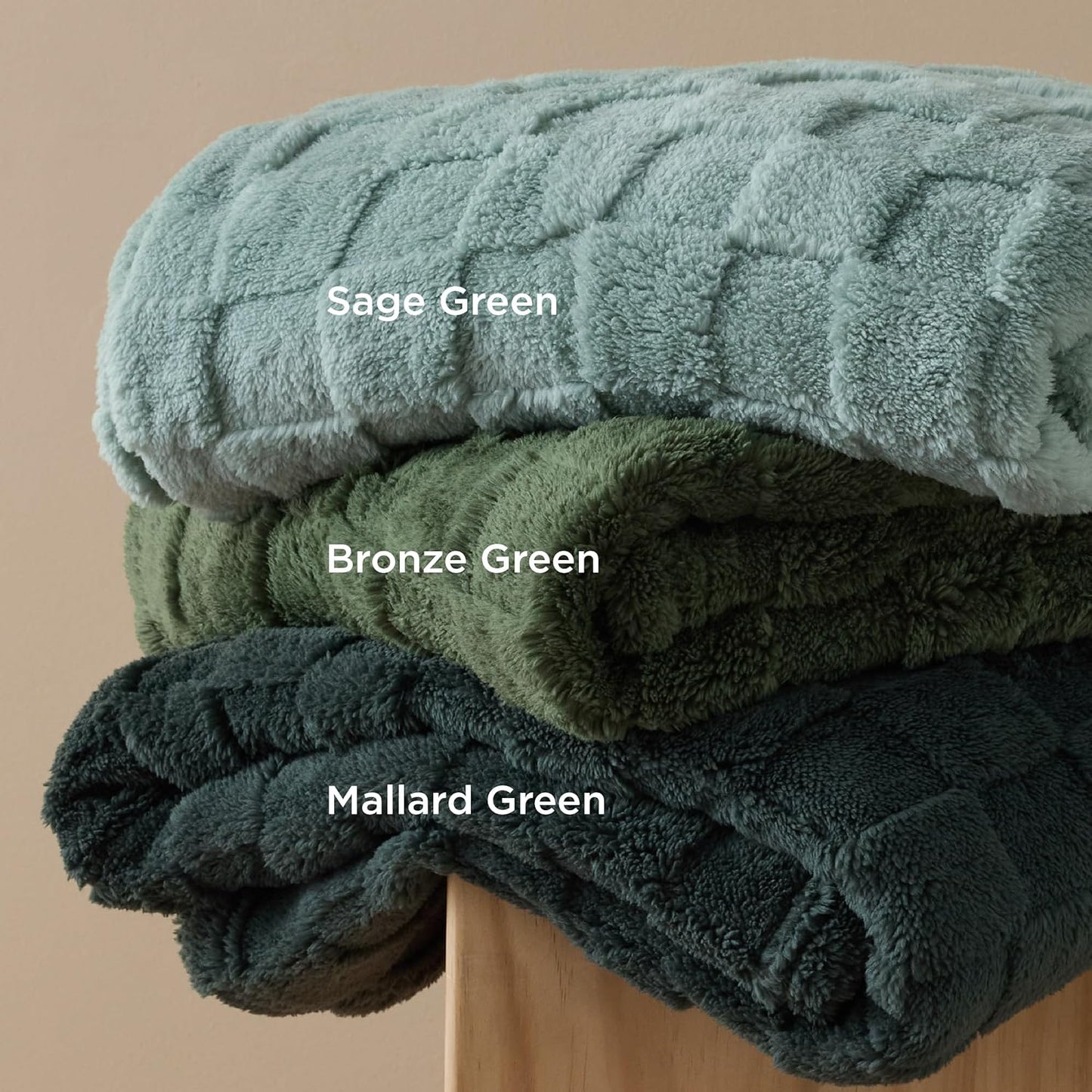 Bedsure GentleSoft Bronze Green Throw Blanket for Couch - Checkered Fleece Blankets Gifts for Women Men Girls, Cute Soft Cozy Throw for Bedroom Home Decor Gifts, 50x60 Inches