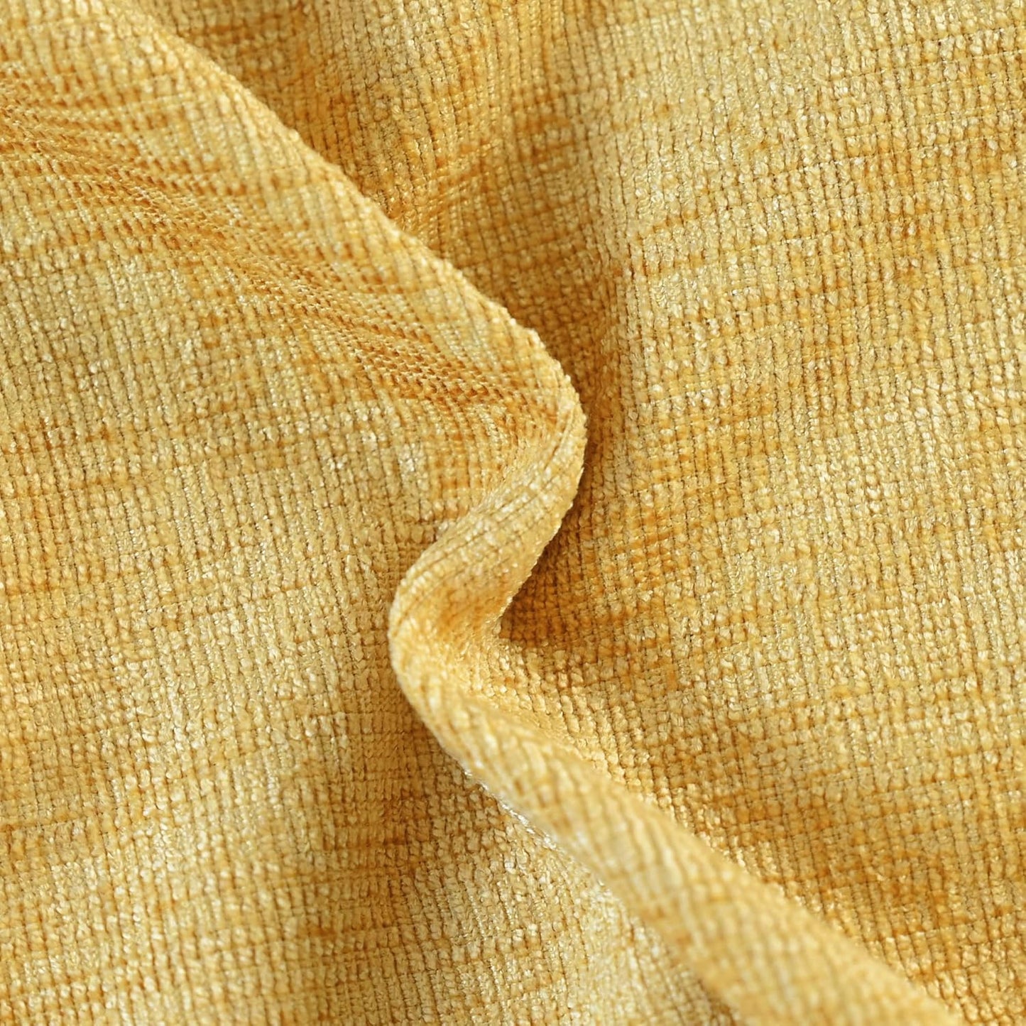 CaliTime Throw Pillow Covers Decorative 18 X 18 Inches Pack of 4 Cozy Chenille Cushion Cases for Couch Sofa Bed Living Room Home Gold