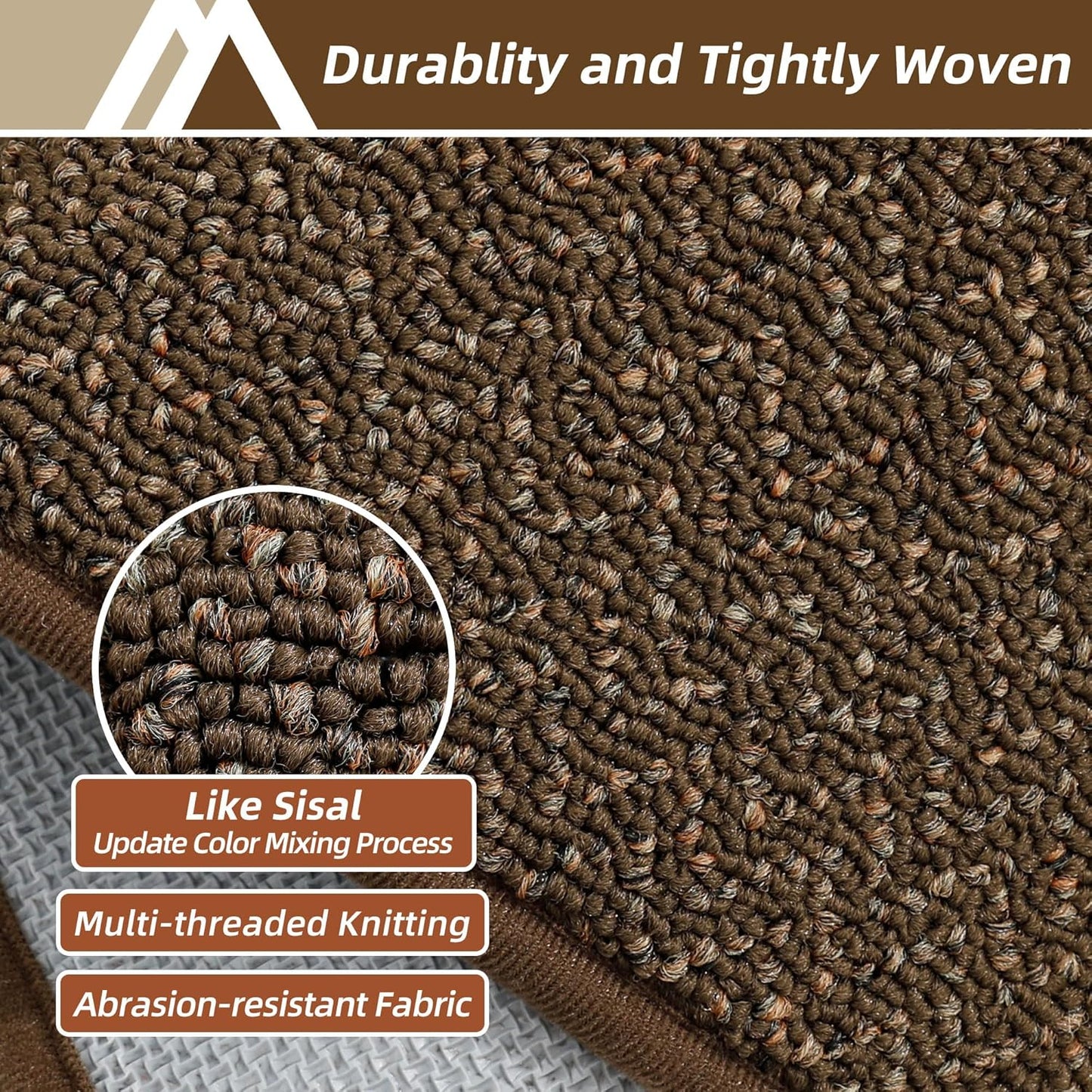 COSY HOMEER-Door-Mat 36"x60" Non Slip Absorbent Entryway Rugs Dirt Trapper Doormats Washable Entrance Mats Low Pile Welcome Floor Mat for Front Back Door and Entry Mats,Brown