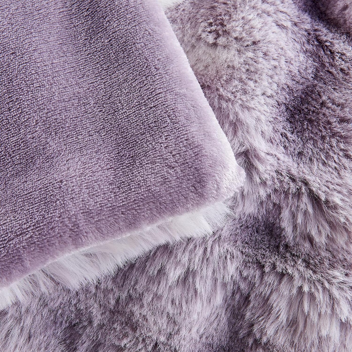 Lotus Karen Faux Fur Throw Blanket Tie-Dye Purple - Big Bubble Rabbit Fluff Blanket for Couch, Large Fluffy Fuzzy Cozy Blanket,Thick Furry Plush Shaggy Blankets,108x90 Inches
