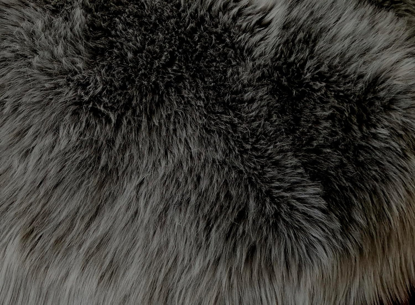 LAMBZY Faux Sheepskin Super Soft Hypoallergenic Free Shape Silky Shag Rug, Luxury Shaggy Plush Carpet for Bedrooms Living Kids Room Sofa Rugs (Dark Grey, Decto 10 Pelts 6'x10')