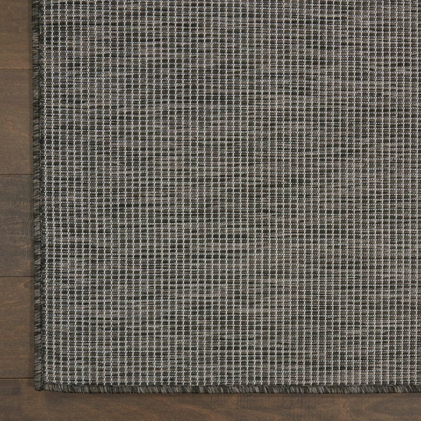 Nourison Positano Indoor-Outdoor Charcoal 9' x 12' Area Rug, Easy Cleaning, Non Shedding, Bed Room, Living Room, Dining Room, Backyard, Deck, Patio (9x12)