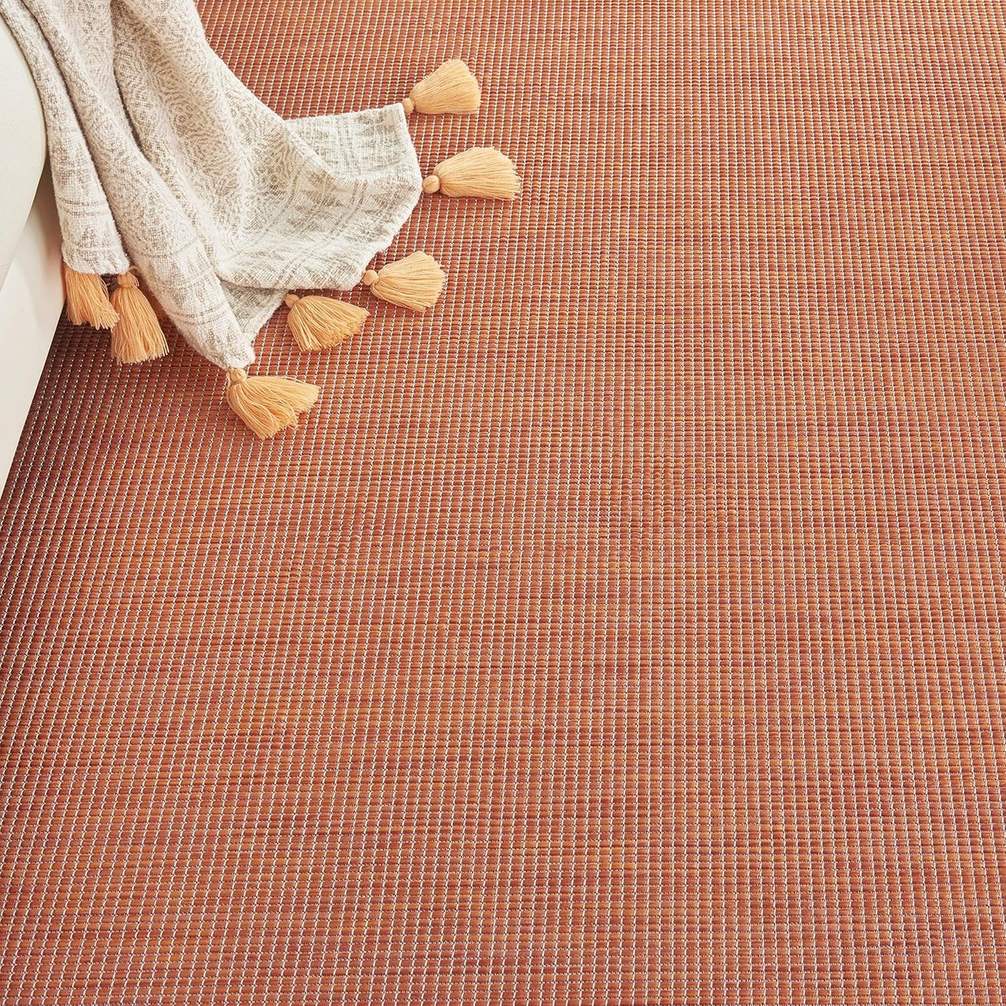 Nourison Home Positano 5' x 7' Terracotta Fabric Modern Area Rug (5' x 7')