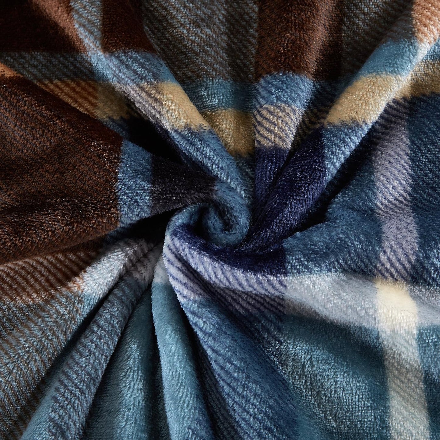 MERRYLIFE Throw Blanket Plaid Sherpa | Ultra-Plush Soft Colorful Oversized | Decorative Couch Travel Blanket | Queen Size(90" 90", Greenland)